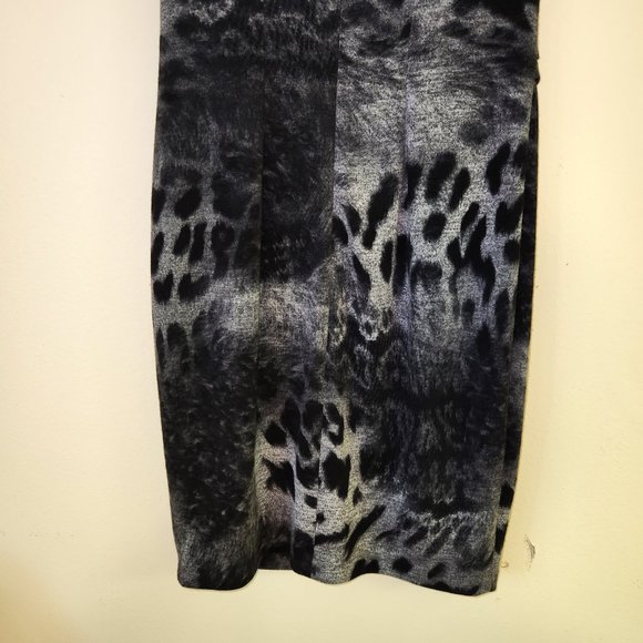 Cache SL Lined Black White Animal Print Sheath Dress 6 - Picture 7 of 14